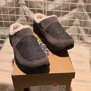 Lands End Comfy Slip On Fur Clogs Size 7.5